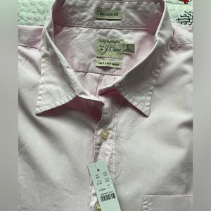 J Crew relaxed secret wash cotton poplin shirt size L